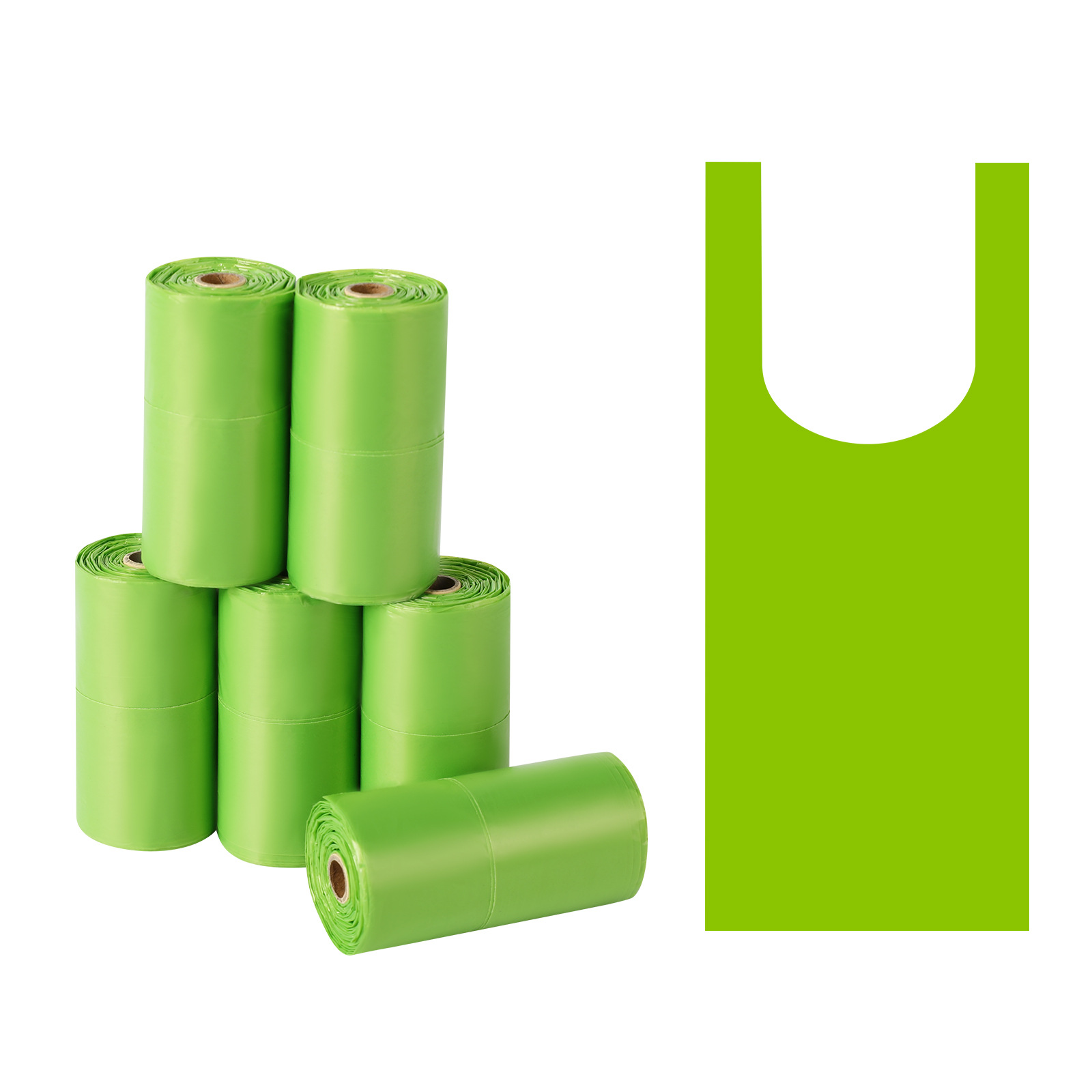 Thickened Roll-up Vest-style Biodegradable Dog Poop Bags