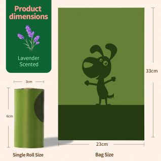 1.5 Mil Eco-friendly Flat Top Dog Poop Bags
